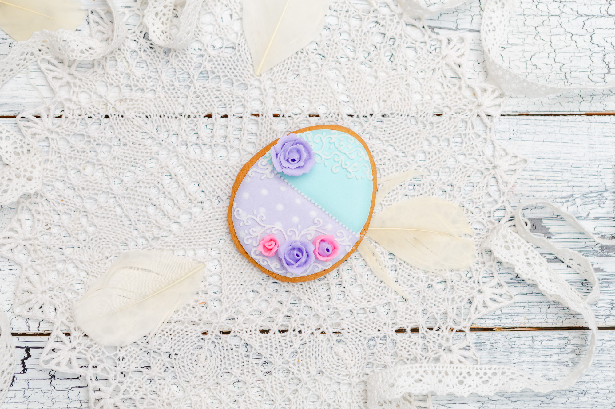 flatlay of embroidered patches and threads
